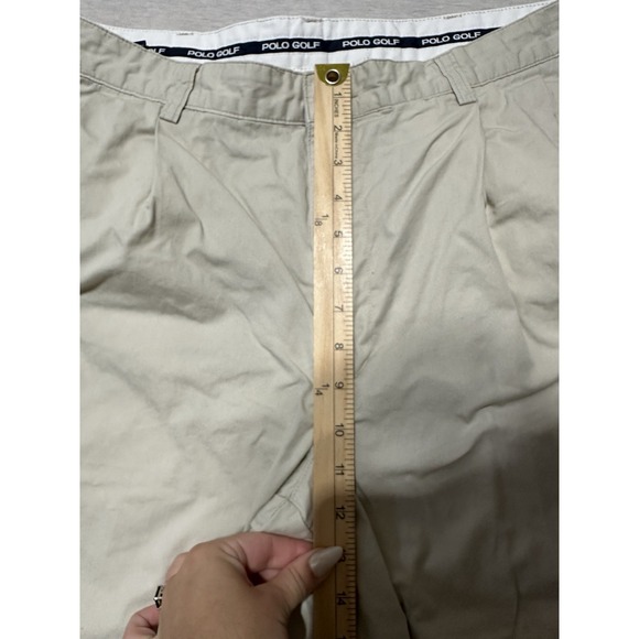 Vintage Polo Ralph Lauren The Classic Golf Pant Beige size 35x30 Made in‎ USA - Picture 3 of 8